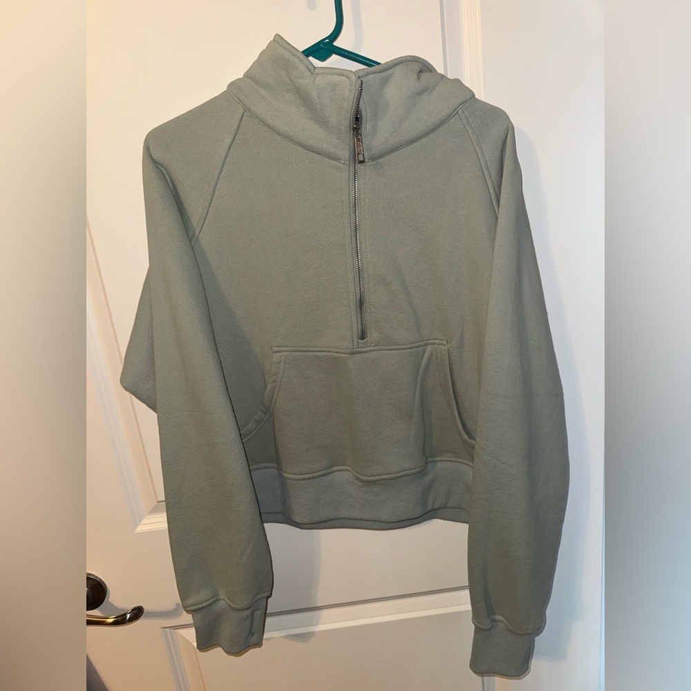 Women’s Half-Zip Pullover Hoodie - Sage Green